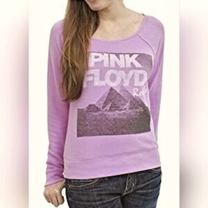 Pink Floyd NWOT Shrunken Sweatshirt Size S/M cut wide neck pink/purple